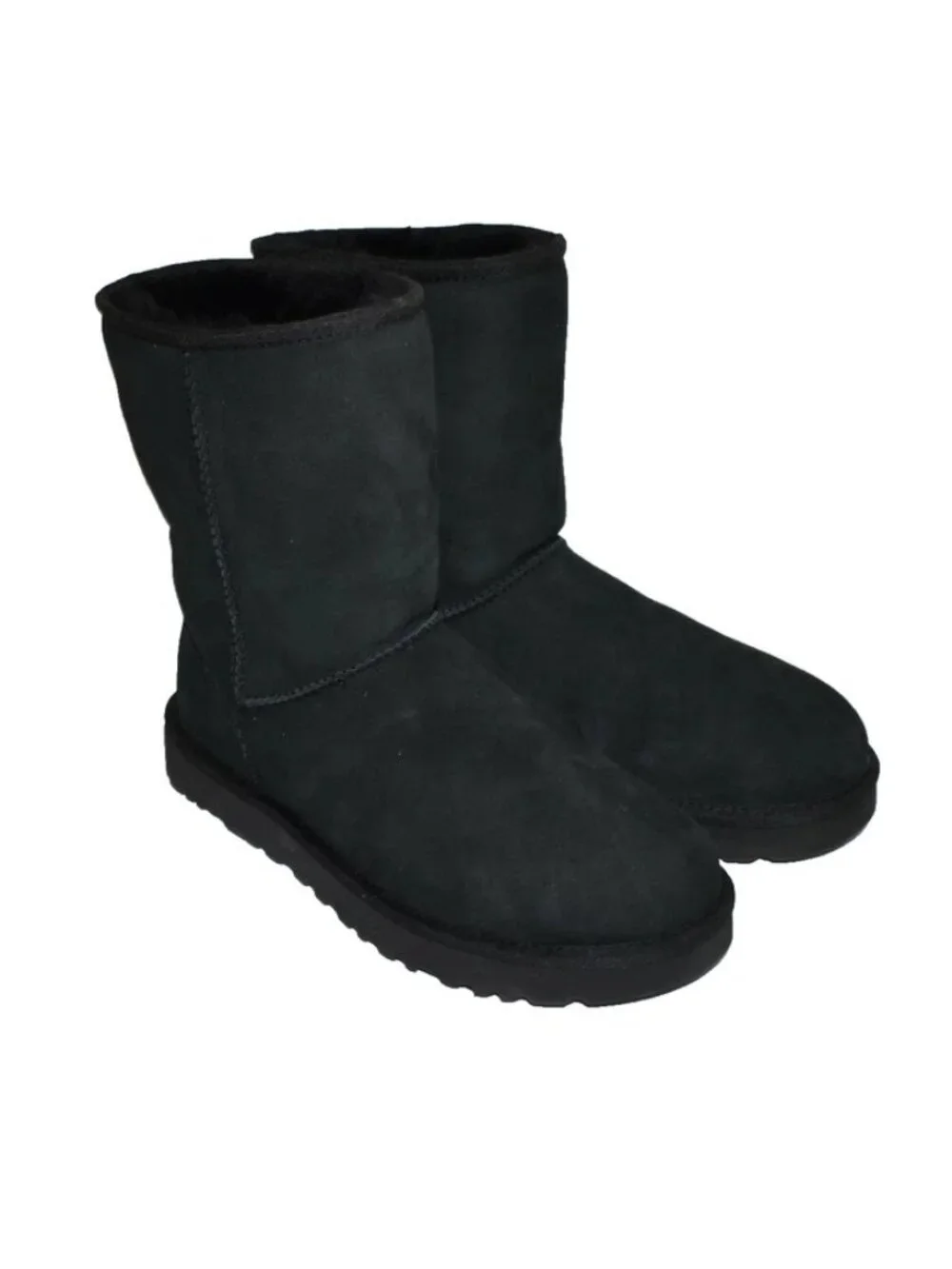 New! Ugg Classic Short II Black Suede Boot Size 10 1016223